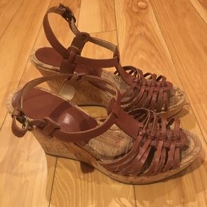 Audrey Brooke leather braided sandals